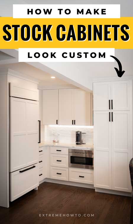 How we made stock cabinets look custom in this kitchen remodel.
