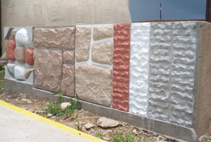 有几种不同颜色和形式的混凝土围栏可供选择